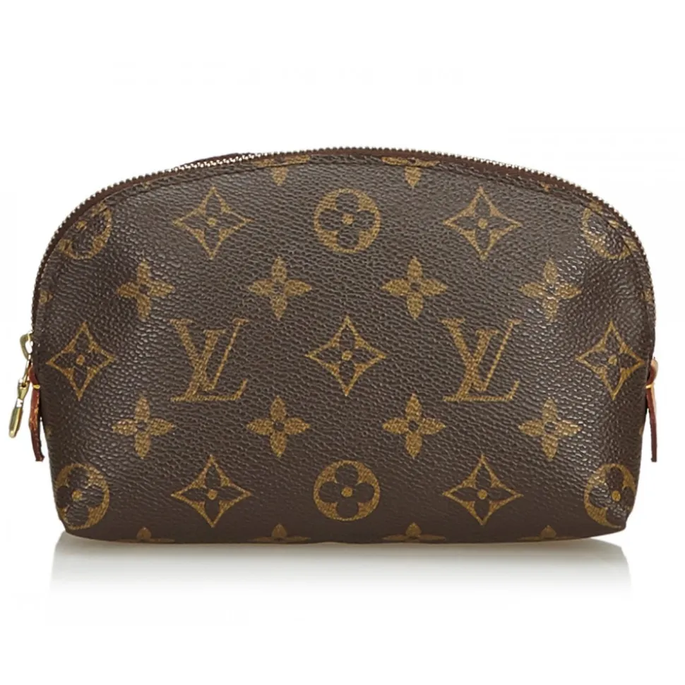 Louis Vuitton Vintage - Monogram Cosmetic Case Pouch - Brown - Leather and Monogram Leather Pouch - Luxury High Quality - Avvenice