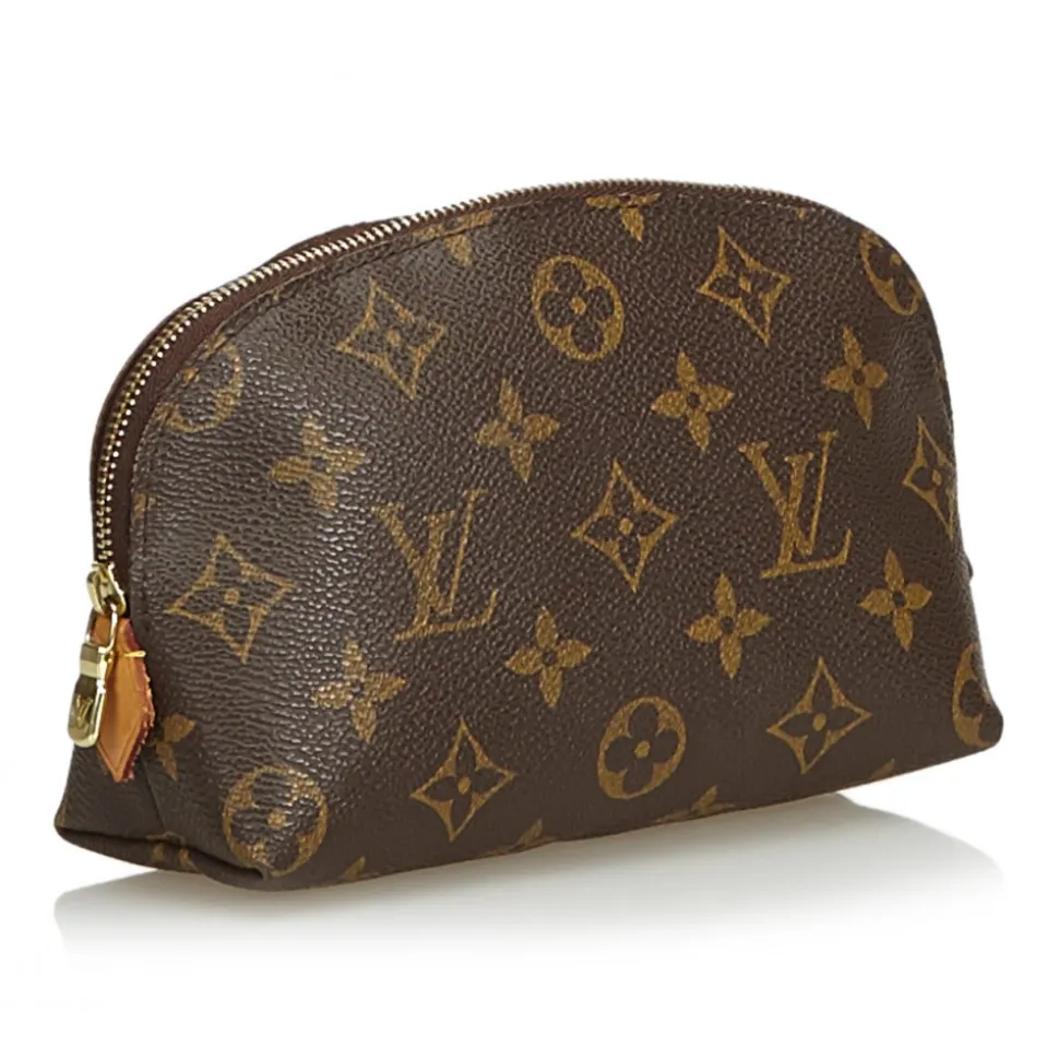 Louis Vuitton Vintage - Monogram Cosmetic Case Pouch - Brown - Leather and Monogram Leather Pouch - Luxury High Quality - Avvenice