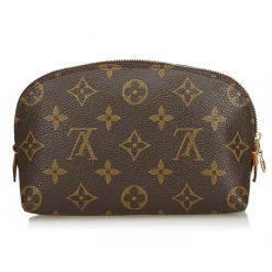 Louis Vuitton Vintage - Monogram Cosmetic Case Pouch - Brown - Leather and Monogram Leather Pouch - Luxury High Quality - Avvenice
