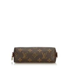 Louis Vuitton Vintage - Monogram Cosmetic Case Pouch - Brown - Leather and Monogram Leather Pouch - Luxury High Quality - Avvenice