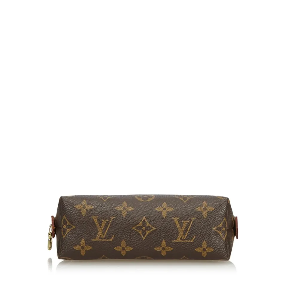 Louis Vuitton Vintage - Monogram Cosmetic Case Pouch - Brown - Leather and Monogram Leather Pouch - Luxury High Quality - Avvenice