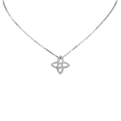 Louis Vuitton Vintage - Quatrefoil Diamond Necklace - White Gold 18K - LV Necklace - Luxury High Quality - Avvenice