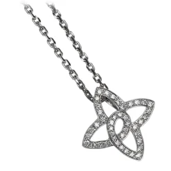 Louis Vuitton Vintage - Quatrefoil Diamond Necklace - White Gold 18K - LV Necklace - Luxury High Quality - Avvenice