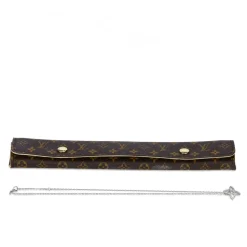 Louis Vuitton Vintage - Quatrefoil Diamond Necklace - White Gold 18K - LV Necklace - Luxury High Quality - Avvenice