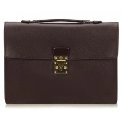 Louis Vuitton Vintage - Serviette Kourad Briefcase - Black - Leather and Taiga Leather Briefcase - Luxury High Quality - Avvenice