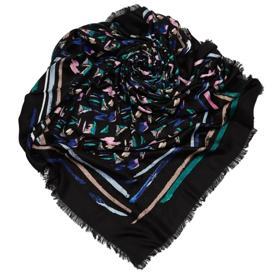 Louis Vuitton Vintage - Splash Scarf - Black - Silk and Wool Scarf - Luxury High Quality - Avvenice