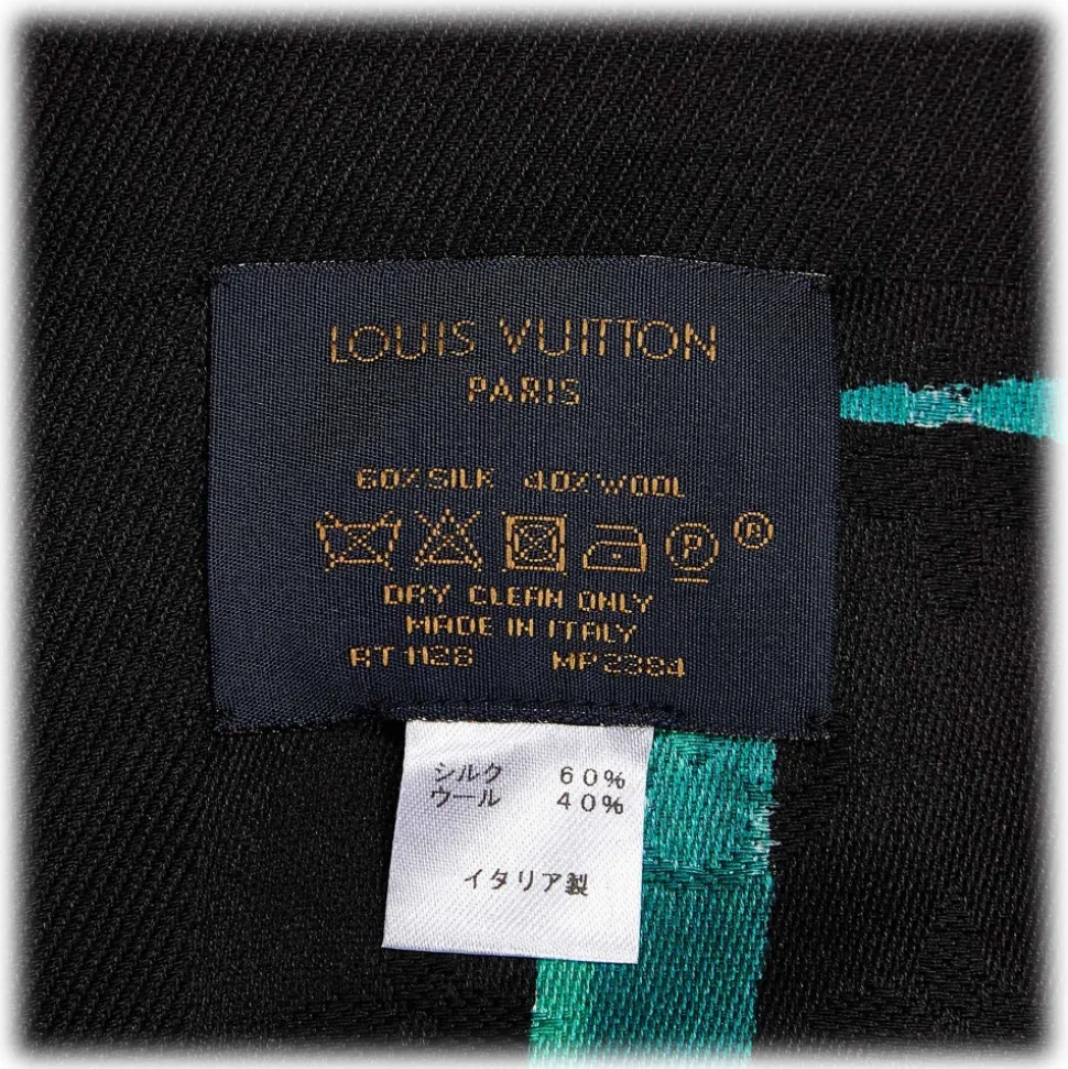 Louis Vuitton Vintage - Splash Scarf - Black - Silk and Wool Scarf - Luxury High Quality - Avvenice