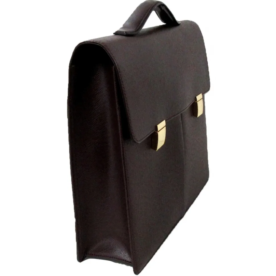 Louis Vuitton Vintage - Taiga Serviette Kazan Briefcase - Red Burgundy - Taiga Leather Business Bag - Luxury High Quality - Avvenice