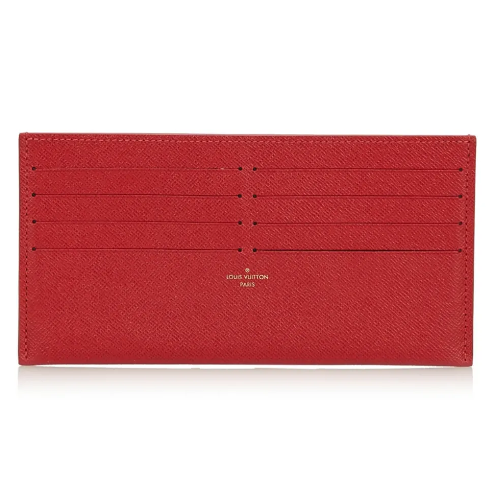 Louis Vuitton Vintage - Taiga Pochette Felicie Insert Wallet - Red - Taiga Leather and Leather Pochette - Luxury High Quality - Avvenice