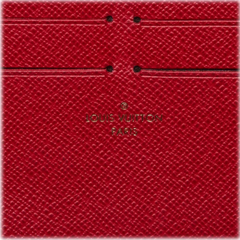 Louis Vuitton Vintage - Taiga Pochette Felicie Insert Wallet - Red - Taiga Leather and Leather Pochette - Luxury High Quality - Avvenice