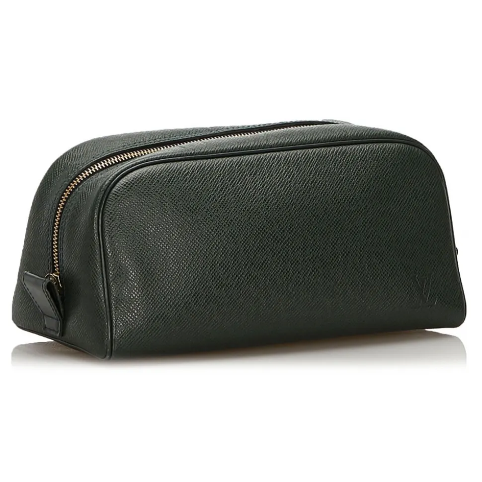 Louis Vuitton Vintage - Taiga Trousse Toilette PM Pouch - Dark Green - Leather and Taiga Leather Pouch - Luxury High Quality - Avvenice