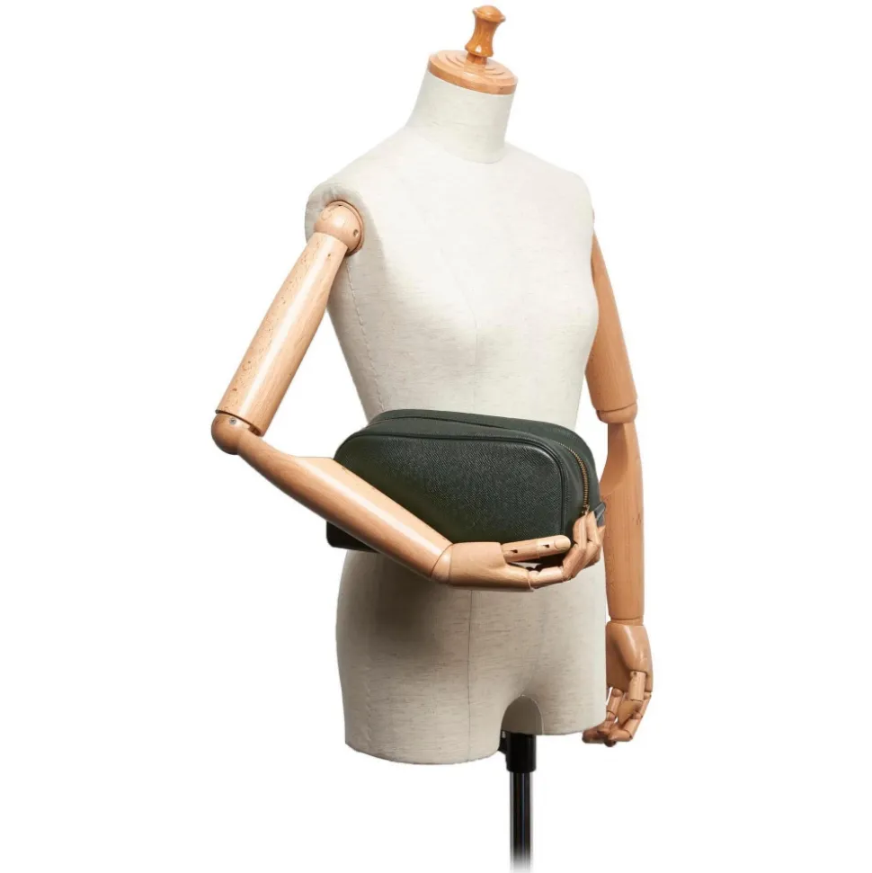 Louis Vuitton Vintage - Taiga Trousse Toilette PM Pouch - Dark Green - Leather and Taiga Leather Pouch - Luxury High Quality - Avvenice