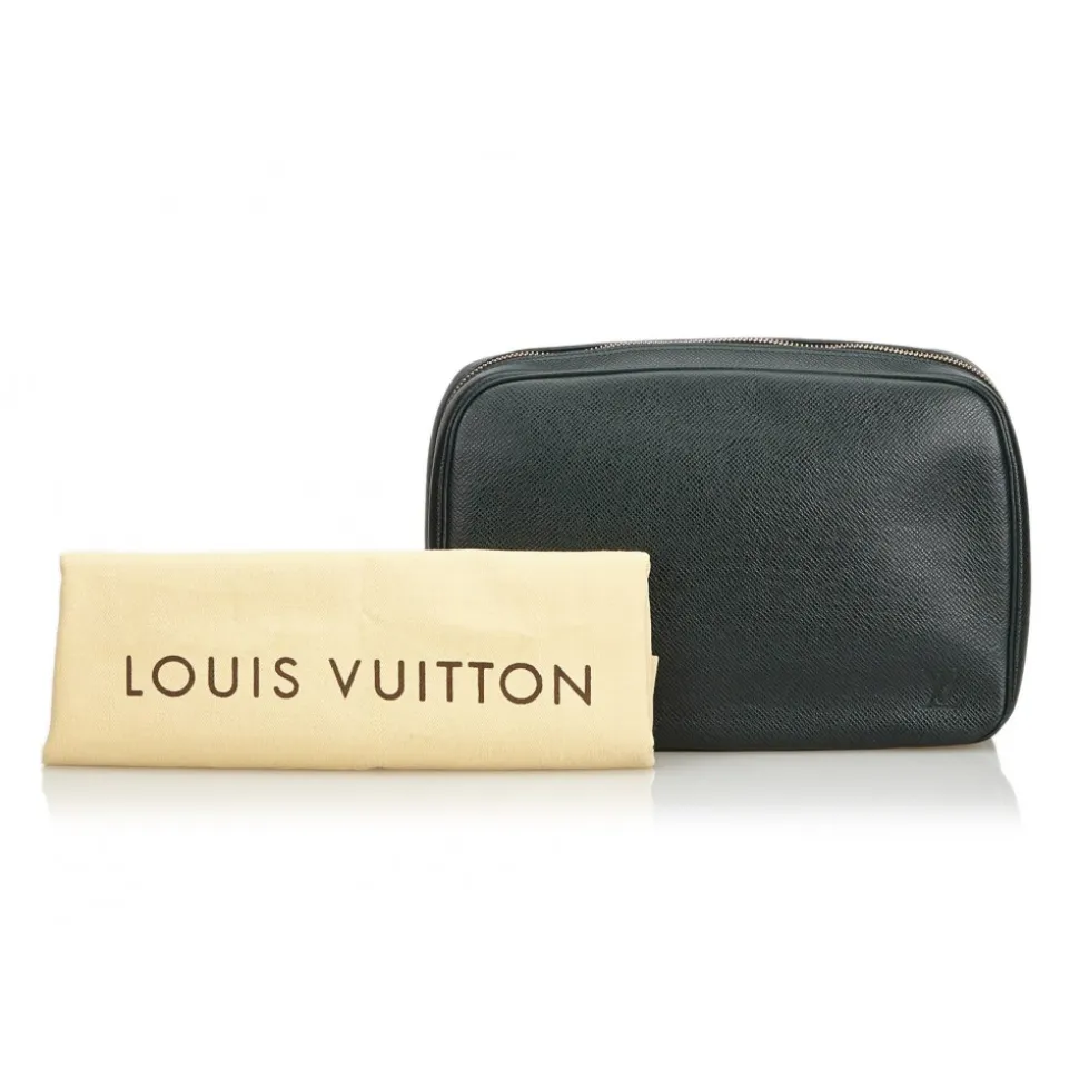 Louis Vuitton Vintage - Taiga Toiletry Pouch GM - Black - Taiga Leather and Leather Pouch - Luxury High Quality - Avvenice