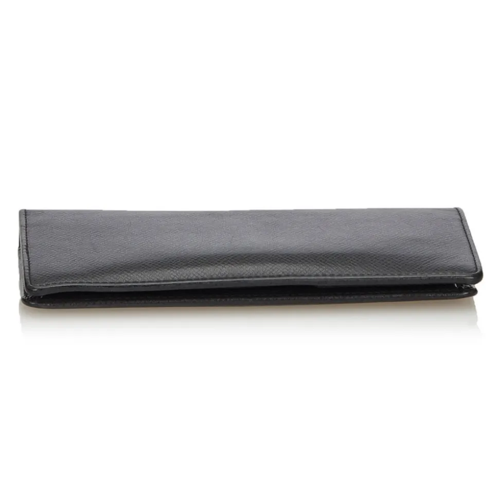 Louis Vuitton Vintage - Taiga Portefeuille Brazza Bi-Fold Long Wallet - Black - Taiga Leather Wallet - Luxury High Quality - Avvenice