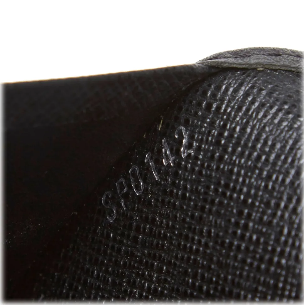 Louis Vuitton Vintage - Taiga Portefeuille Brazza Bi-Fold Long Wallet - Black - Taiga Leather Wallet - Luxury High Quality - Avvenice