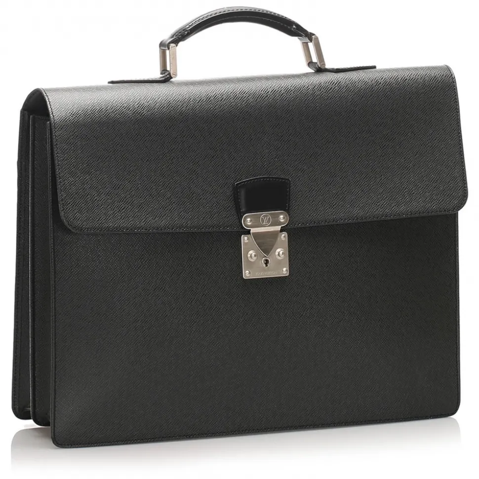Louis Vuitton Vintage - Taiga Moskova Briefcase - Dark Gray - Taiga Leather Business Bag - Luxury High Quality - Avvenice