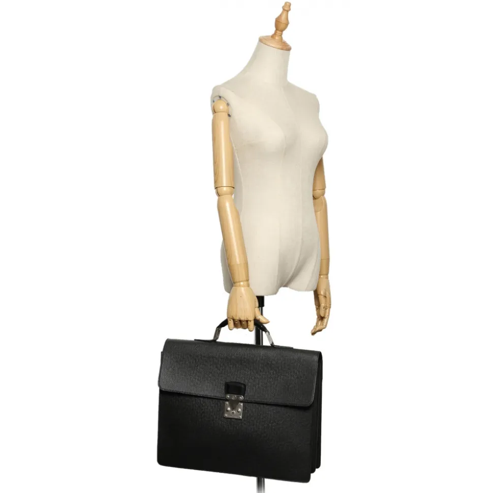 Louis Vuitton Vintage - Taiga Moskova Briefcase - Dark Gray - Taiga Leather Business Bag - Luxury High Quality - Avvenice
