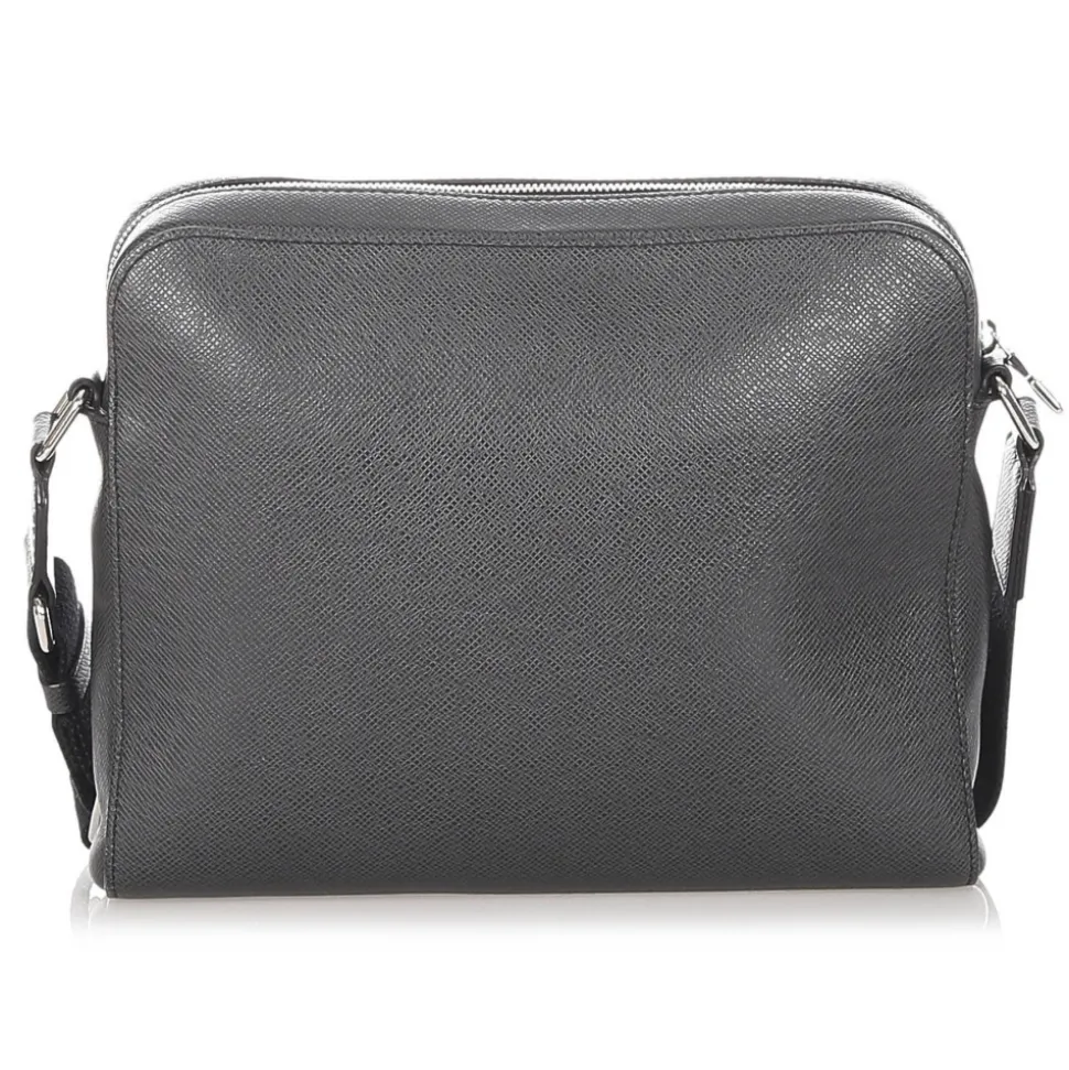 Louis Vuitton Vintage - Taiga Anton Messenger PM - Black - Taiga Leather Crossbody Bag - Luxury High Quality - Avvenice