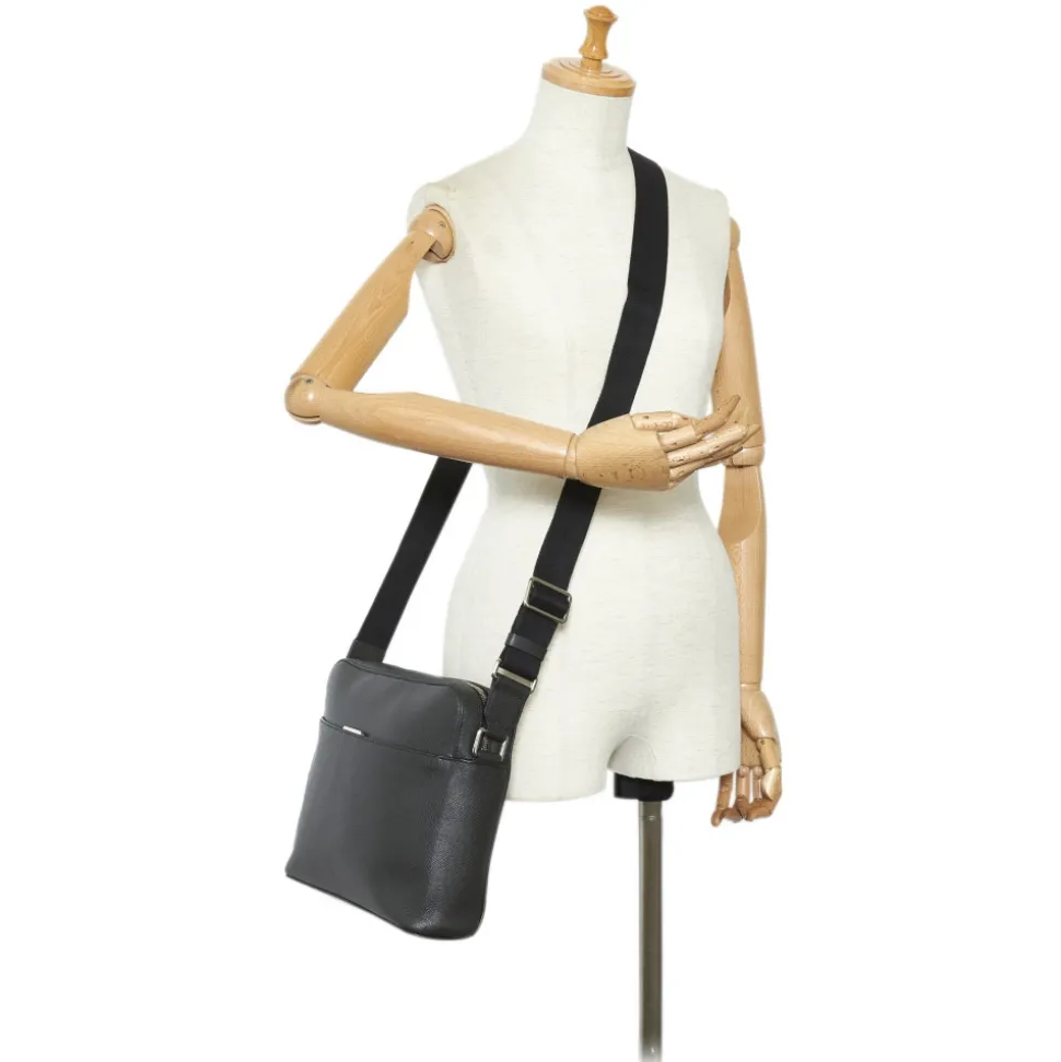 Louis Vuitton Vintage - Taiga Anton Messenger PM - Black - Taiga Leather Crossbody Bag - Luxury High Quality - Avvenice