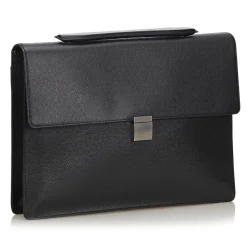 Louis Vuitton Vintage - Taiga Porte-Document Angara Briefcase - Black - Taiga Leather Briefcase - Luxury High Quality - Avvenice