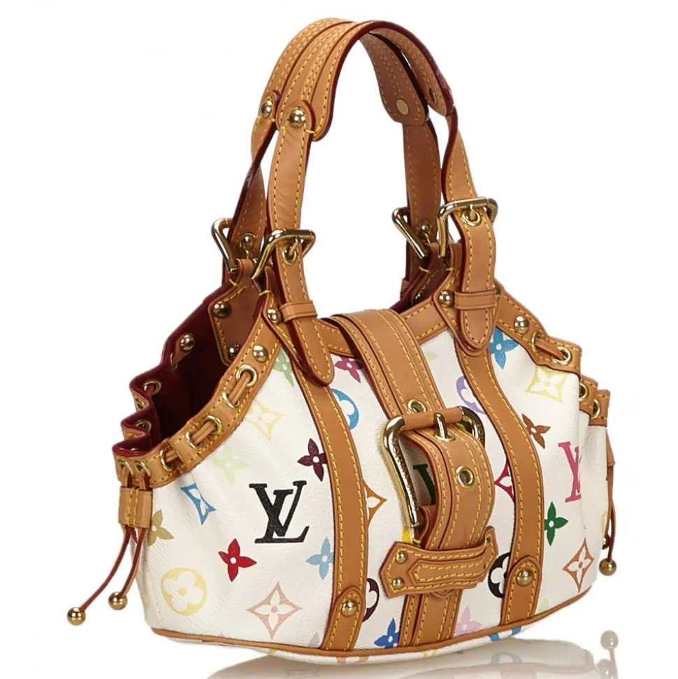 Louis Vuitton Vintage - Theda PM Bag - White Multi - Leather with Monogram Canvas Handbag - Luxury High Quality - Avvenice