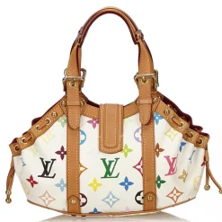 Louis Vuitton Vintage - Theda PM Bag - White Multi - Leather with Monogram Canvas Handbag - Luxury High Quality - Avvenice