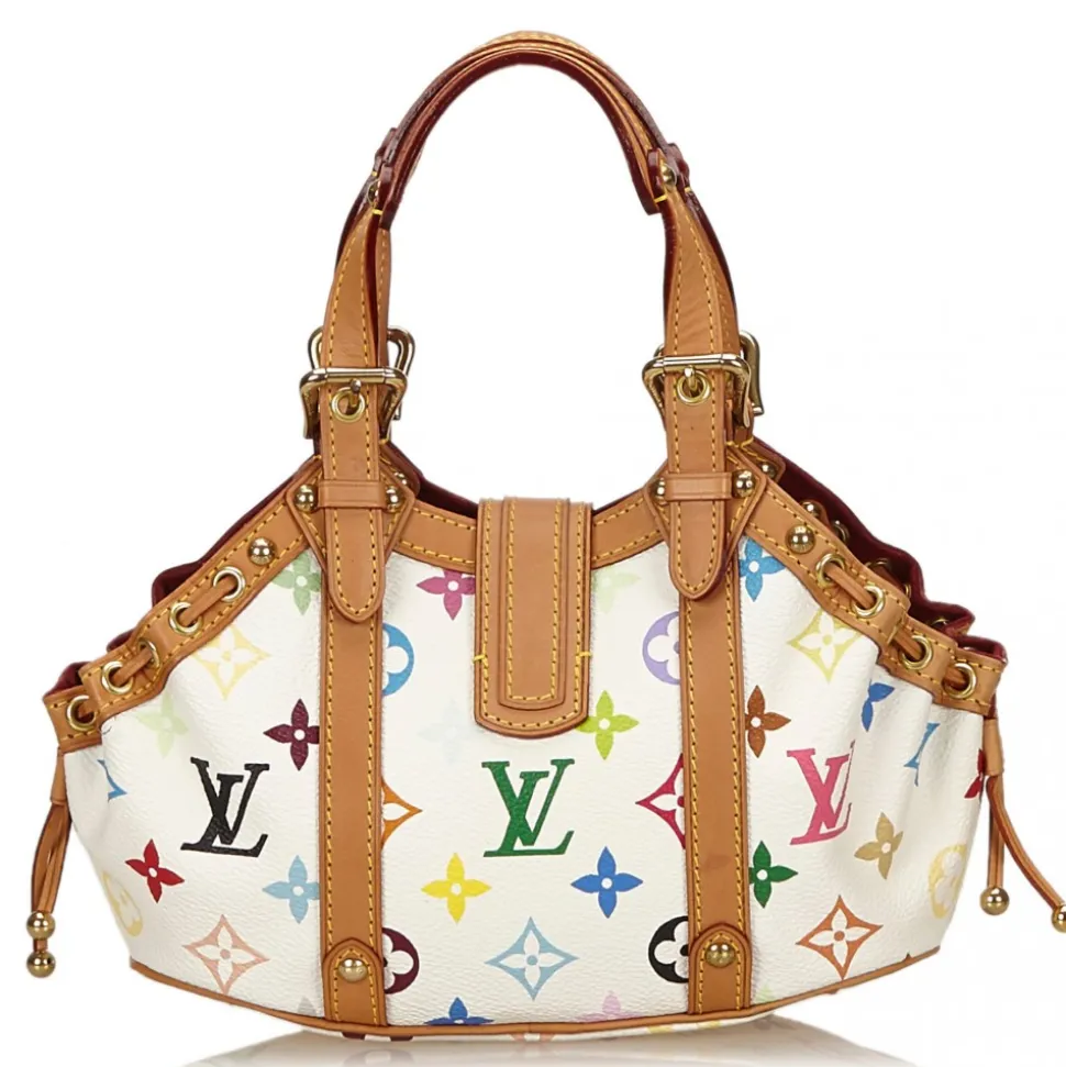Louis Vuitton Vintage - Theda PM Bag - White Multi - Leather with Monogram Canvas Handbag - Luxury High Quality - Avvenice