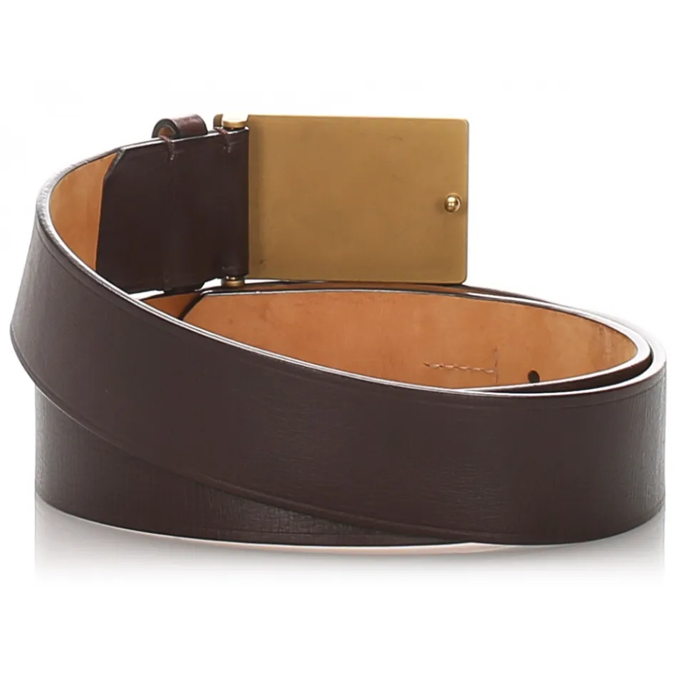 Louis Vuitton Vintage - Utah Inventeur Belt - Black Gold - Leather Belt - Luxury High Quality - Avvenice