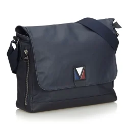 Louis Vuitton Vintage - V Line Messenger Bag - Grey - Fabric and Leather Handbag - Luxury High Quality - Avvenice