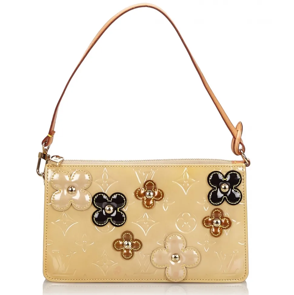 Louis Vuitton Vintage - Vernis Lexington Fleurs Pochette - Beige - Vernis Leather Handbag - Luxury High Quality - Avvenice