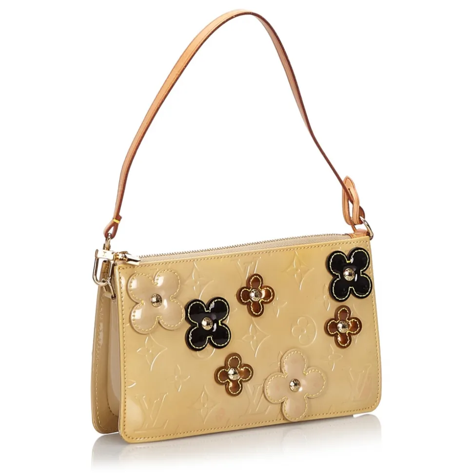 Louis Vuitton Vintage - Vernis Lexington Fleurs Pochette - Beige - Vernis Leather Handbag - Luxury High Quality - Avvenice