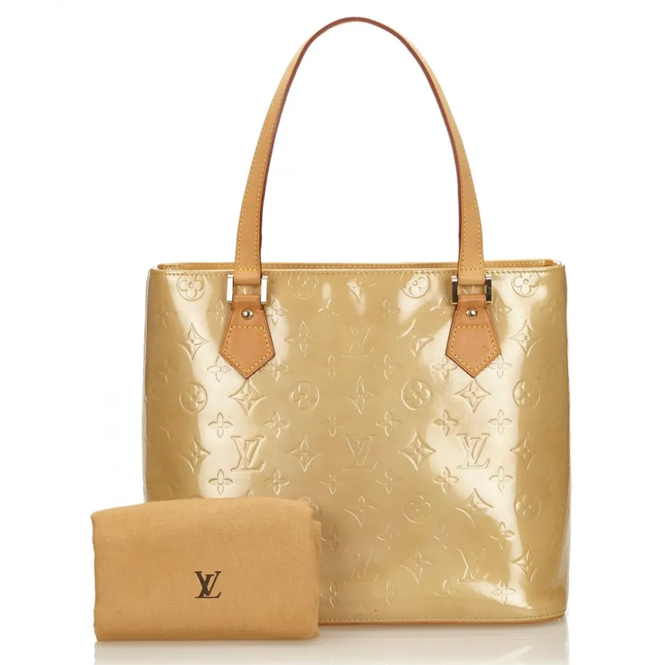 Louis Vuitton Vintage - Vernis Houston Bag - Gold Brown - Vernis Leather Handbag - Luxury High Quality - Avvenice