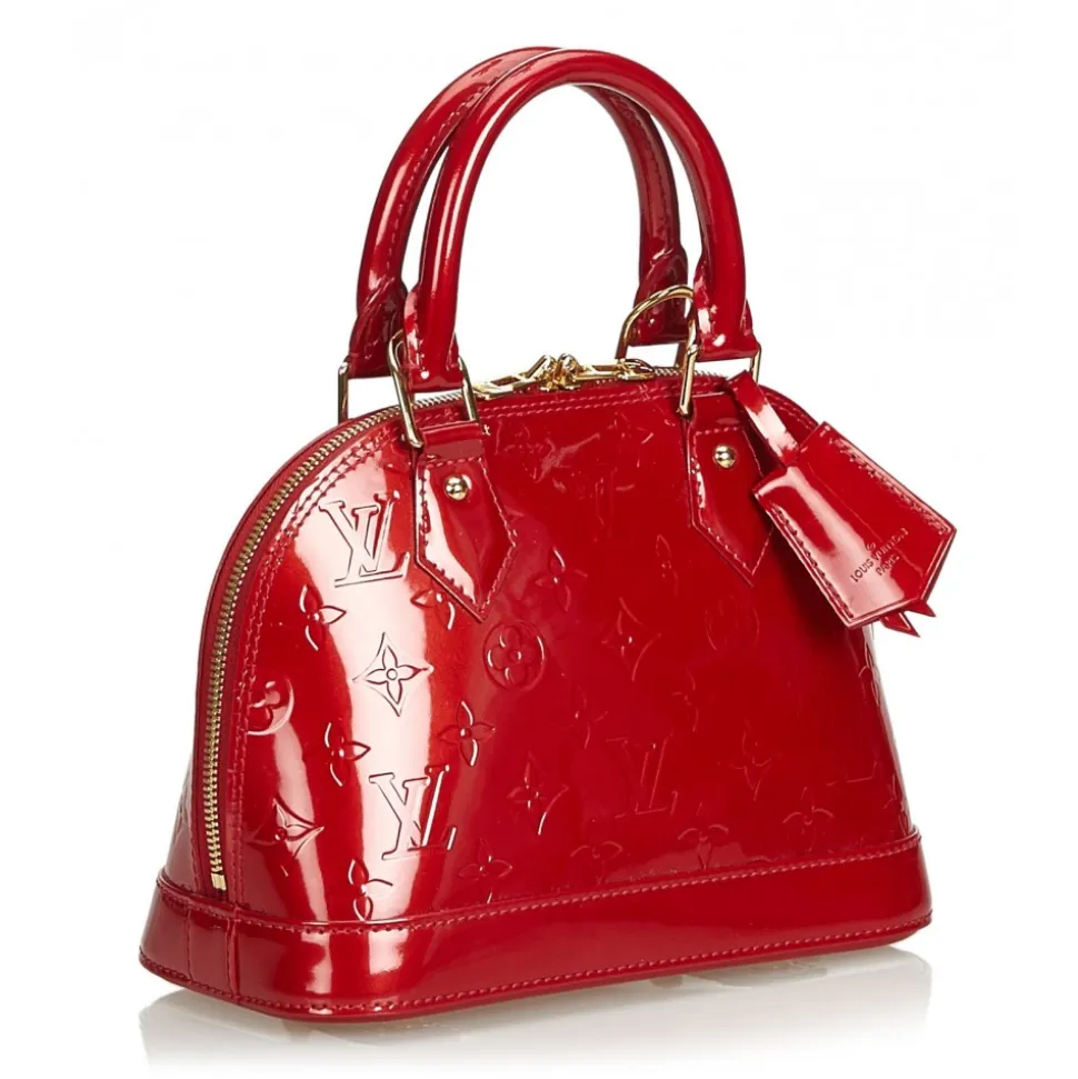 Louis Vuitton Vintage - Vernis Alma BB Handbag Bag - Red - Vernis Leather Handbag - Luxury High Quality - Avvenice