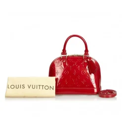 Louis Vuitton Vintage - Vernis Alma BB Handbag Bag - Red - Vernis Leather Handbag - Luxury High Quality - Avvenice