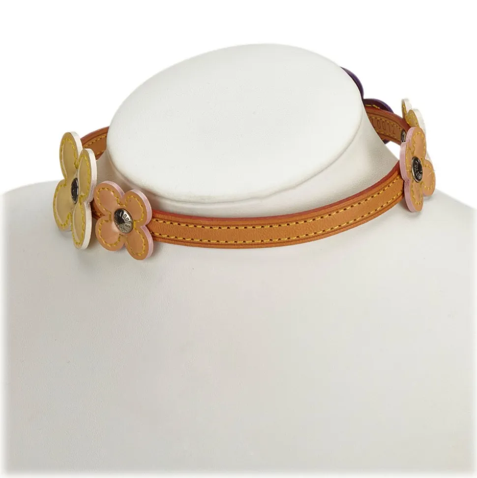 Louis Vuitton Vintage - Vernis Fleurs Double Wrap Bracelet Choker - Purple Multi - LV Bracelet Choker - Luxury High Quality - Avvenice