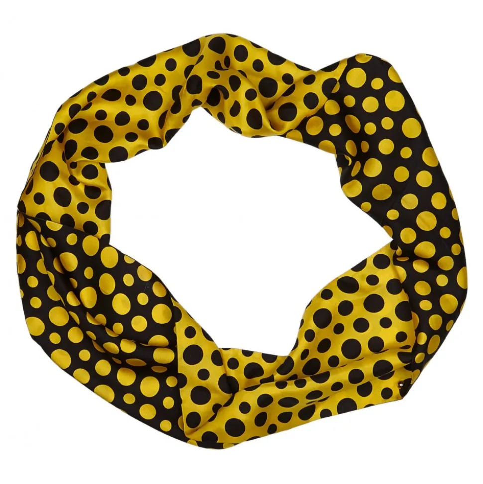 Louis Vuitton Vintage - Yayoi Kusama Printed Silk Scarf - Black Yellow - LV Silk Scarf - Luxury High Quality - Avvenice