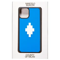 Marcelo Burlon - 3D Cross Blue Cover - iPhone 11 Pro - Apple - County of Milan - Printed Case - Avvenice