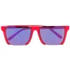 Marcelo Burlon - Red Square Linda Farrow Edition Cut-Out Sunglasses - County of Milan - Marcelo Burlon Eyewear - Avvenice