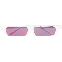 Marcelo Burlon - White Linda Farrow Edition Cut-Out Sunglasses - County of Milan - Marcelo Burlon Eyewear - Avvenice