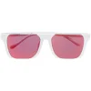 Marcelo Burlon - White Square Linda Farrow Edition Cut-Out Sunglasses - County of Milan - Marcelo Burlon Eyewear - Avvenice