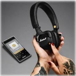 Marshall - Mid Bluetooth - Black - Bluetooth Wireless Headphones - Iconic Classic Premium High Quality Headphones - Avvenice