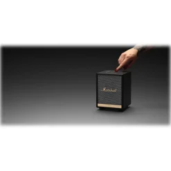 Marshall - Uxbridge Voice with Google Assistant - Black - Portable Bluetooth Speaker - Iconic Premium High Quality Speaker - Avvenice