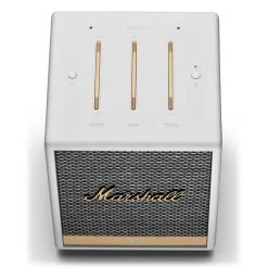 Marshall - Uxbridge Voice with Google Assistant - White - Portable Bluetooth Speaker - Iconic Premium High Quality Speaker - Avvenice
