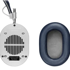 Master & Dynamic - MH40 - Silver Metal / Navy Leather - Premium High Quality and Performance Over-Ear Headphones - Avvenice