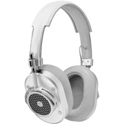Master & Dynamic - MH40 - Zero Halliburton Kit - Silver Metal / White Leather - Premium High Quality Over-Ear Headphones - Avvenice