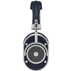 Master & Dynamic - MH40 - Zero Halliburton Kit - Silver Metal / Navy Leather - Premium High Quality Over-Ear Headphones - Avvenice