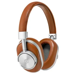 Master & Dynamic - MW60 - Halliburton Case - Silver Metal / Brown Leather - Premium High Quality Wireless Over-Ear Headphones - Avvenice