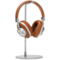 Master & Dynamic - MW60 - Halliburton Case - Silver Metal / Brown Leather - Premium High Quality Wireless Over-Ear Headphones - Avvenice