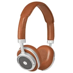 Master & Dynamic - MW50+ - Silver Metal / Brown Leather - Premium High Quality Wireless 2-in-1 On + Over-Ear Headphones - Avvenice