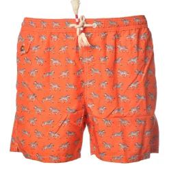 MC2 Saint Barth - Boxer Swimsuit in Zebra Pattern - Orange - Luxury Exclusive Collection - Avvenice